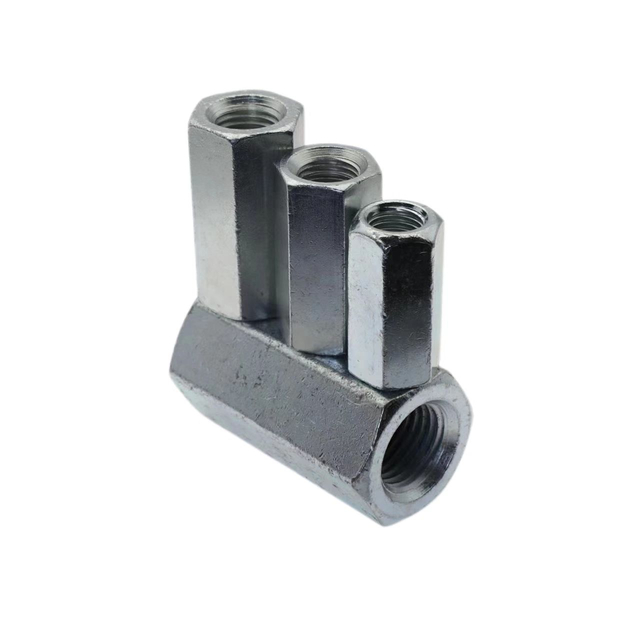 Carbon Steel DIN6334 Hex Coupling Nuts Zinc Plated 