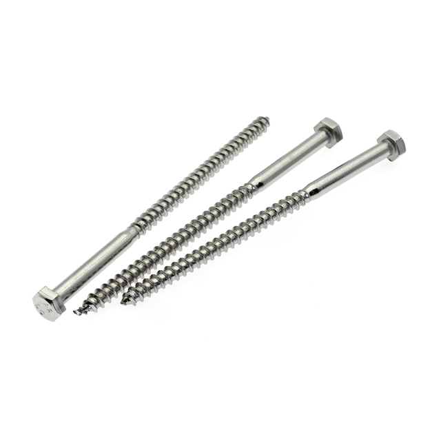 Stainless steel 304&316 DIN571 hex lag screws